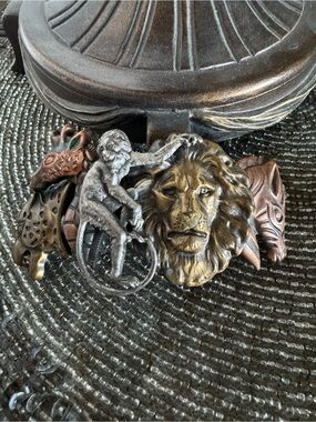 Metal Hairclip Safari Animals Made in France